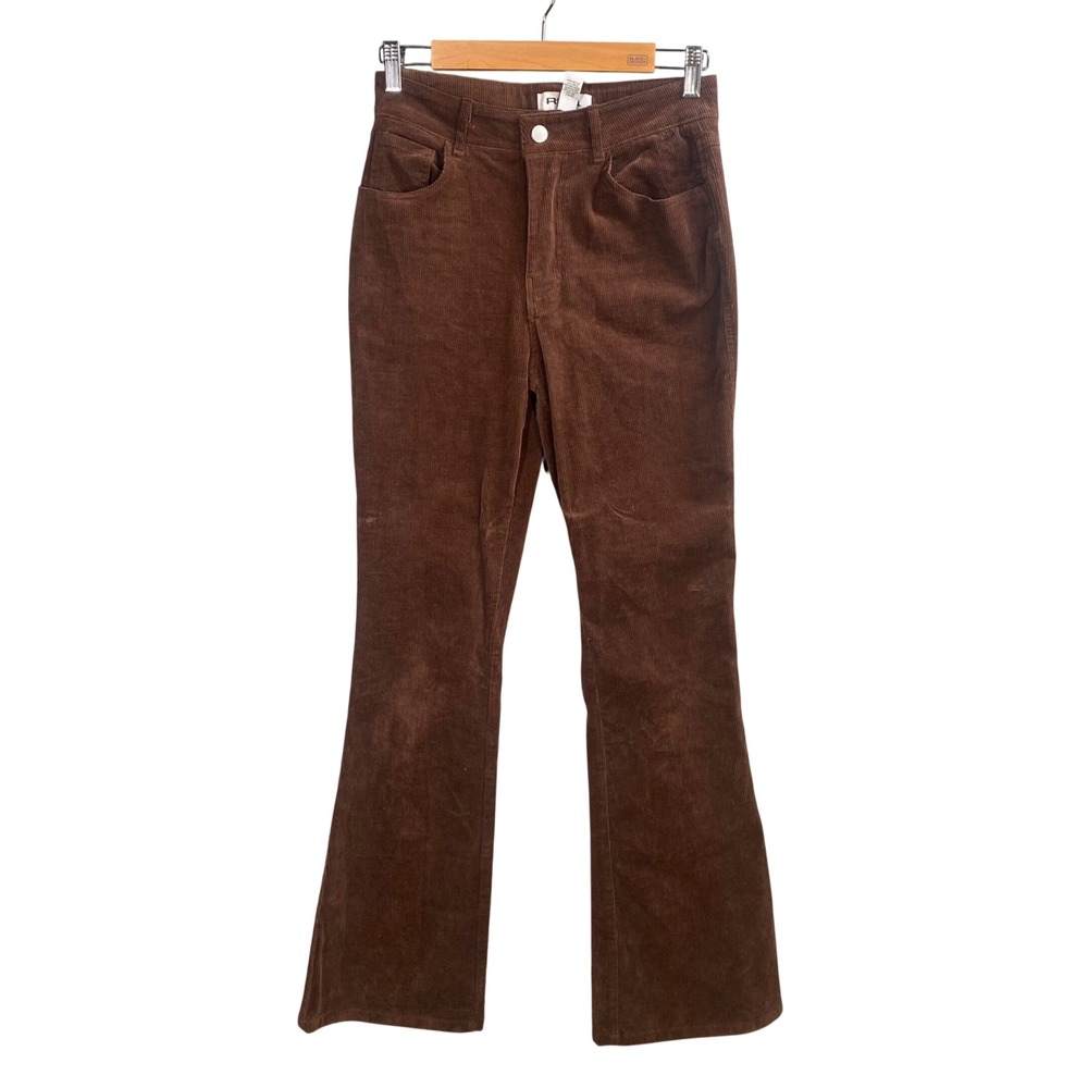 RSQ Corduroy Flare Pants Womens 27 Brown High Rise 70s Boho‎ Indie Retro Y2k